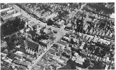 Luchtfoto van het Centrum van Helmond 1950.